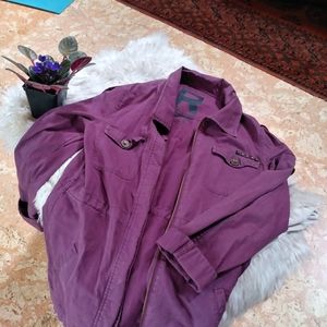 ROXY Purple Military Style Coat